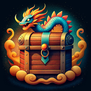 wooden dragon chest, Chinese New Year