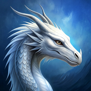 white dragon icon for videogame