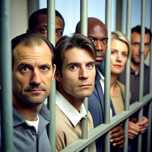 people behind prison bars