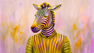 zebra with human head