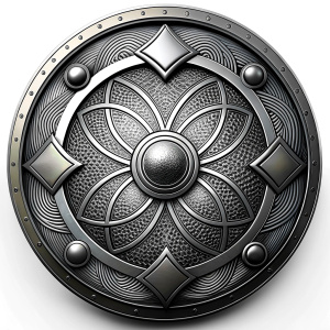 nordic shields geometric symbols -  tattoo design - perfect realistic art - high-definition - grey and black - white background 