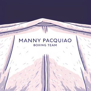 Official logo for Manny Pacquiao's boxing team. Clean and bold text design centered on a plain white background.
