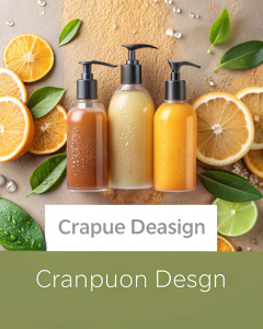 creative design for product card of shampoo