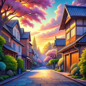 anime background street 