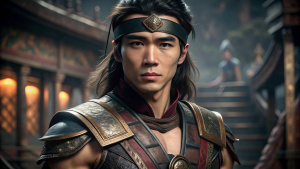 Ludi Lin as Liu Kang in Mortal Kombat movie, Ludi Lin as Liu Kang, realistic