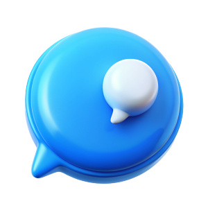 chat bubble icon classic with three dots on bubble