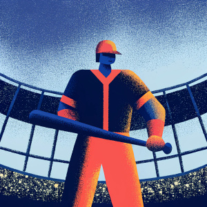 Bryan De La Cruz, in Houston Astros jersey, holding bat. Confident pose in outdoor stadium.