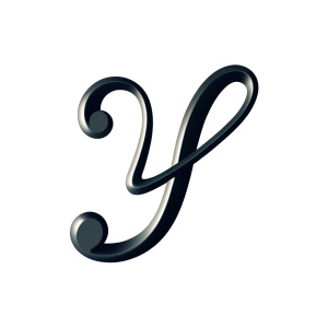 lowercase letter "Y" white background  , 