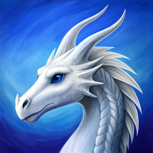 white dragon icon for videogame