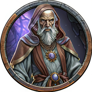 an old monk priest of sun god dnd in circle