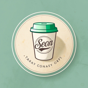 SEON written take away coffee logo