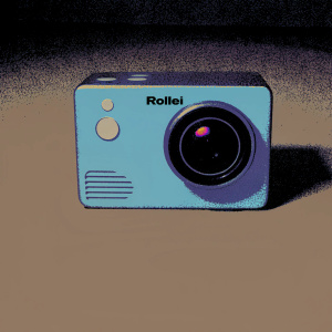The Rollei Actioncam S-50 WiFi, a small blue camera with a bold lens and the brand name 'Rollei' at the top.