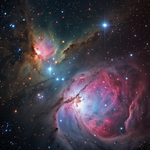 A high-definition cosmic image showcasing the intricate details of the M78 nebula and Orion Dust Reflections in the endless cosmos.