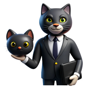 
cat with client