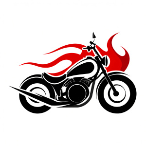 motorcycle biker tattoo design - perfect realistic art - high-definition - grey and black - white background 