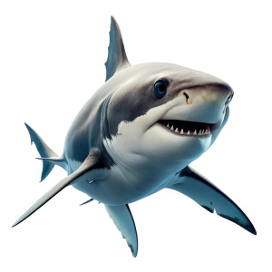 shark isloated on white background