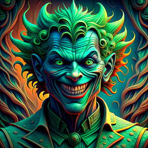 a green smiling devil, comic effect, dynamic and aesthetic, 3D color effects, edgy and modern ((Comic-Style)), trending on artstation, isolated