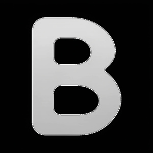 Lettre "B" white background  , 