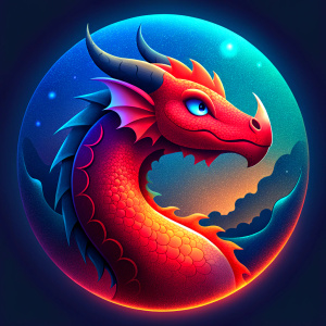 red dragon icon for videogame