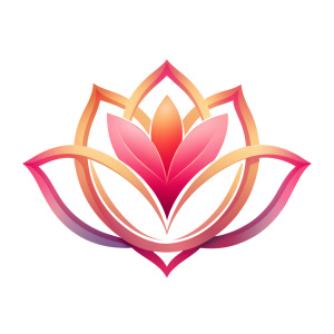 Create a logo that embodies spiritual transformation and growth. The design should integrate alchemical and spiritual symbols, such as a spiral, phoenix, or lotus, in a harmonious and abstract way. Use a color palette of soft golds, gentle purples, teal, and green to evoke a sense of enlightenment, clarity, and renewal. 