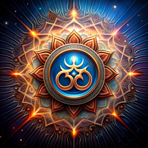 Om logo with divine and royal effects