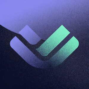 A modern logo for Grupo MV Seguros. The design features a sleek geometric shape in vibrant blue and green hues. Clean white background. Simple yet impactful, the logo prominently displays the company branding.