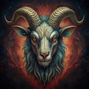 Evil goat's head.
