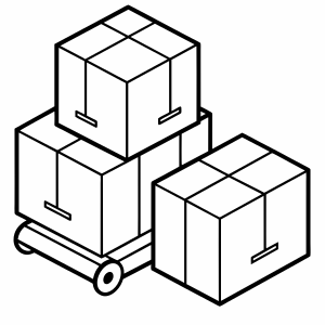 boxes with trator