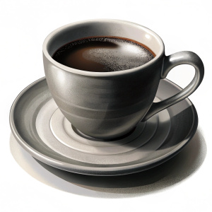Monochrome coffee cup png

