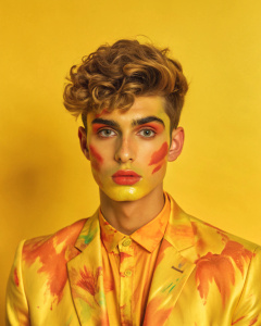 🌠📽
Neo-Fauvism, poetic style of painting, with bold brush strokes, exaggerated, features in a neo-fauvism style, Trendy Outfit