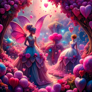 
Beautiful Fairies in a magic land 