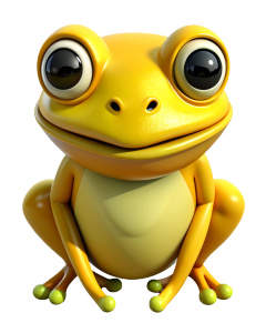 yellow frog cute