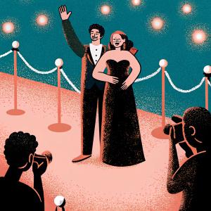 Joel Dommett and Hannah Cooper at the National Television Awards red carpet event.