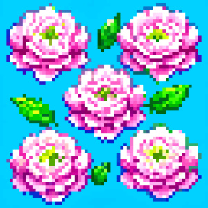 many peonies separately