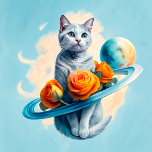 cat on saturn