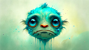 morose face