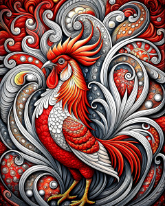 stately rooster