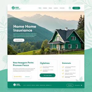 IDBI Fortis insurance website, screenshot showcasing home insurance. Clean design with green, teal accents.