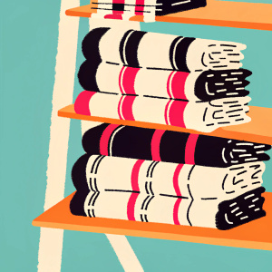 Stacked Juventus merchandise, featuring a variety of scarf designs in black and white with red highlights. Displayed on a retail shelf.