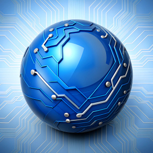 global blue circuit board  background