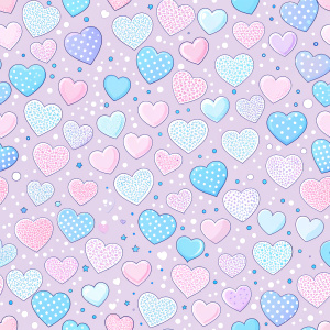 a simple pattern with hearts, boho, cute, flat background