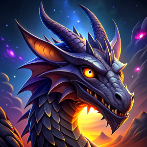 black dragon icon for videogame