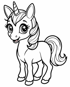 Flirty cute little unicorn