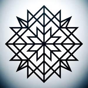 Nordic Runes geometric tattoo design - perfect  high-definition grey and black, white background 