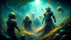 many races fighting underwater