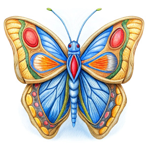 Can you draw the anatomy of a butterfly?