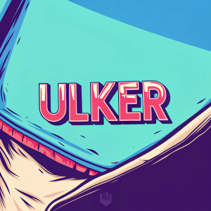 Bold logo for Ulker brand. The brand name, 'Ulker,' stands out in vibrant red against a light blue background. The modern design gives the text a strong and confident appearance.