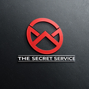 A sleek logo featuring the Kingsman logo with a bold red prohibition symbol. Brand name 'THE SECRET SERVICE' in modern, minimalist font.