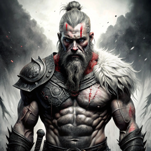 god tyr - weapons high-definition design, grey and black, realistic tattoo design, white background


