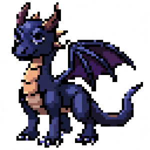 black dragon icon for videogame